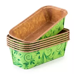 Kit Forma Bolo Inglês Plumpy M Caseirinho Verde Pote com 5 Unidades