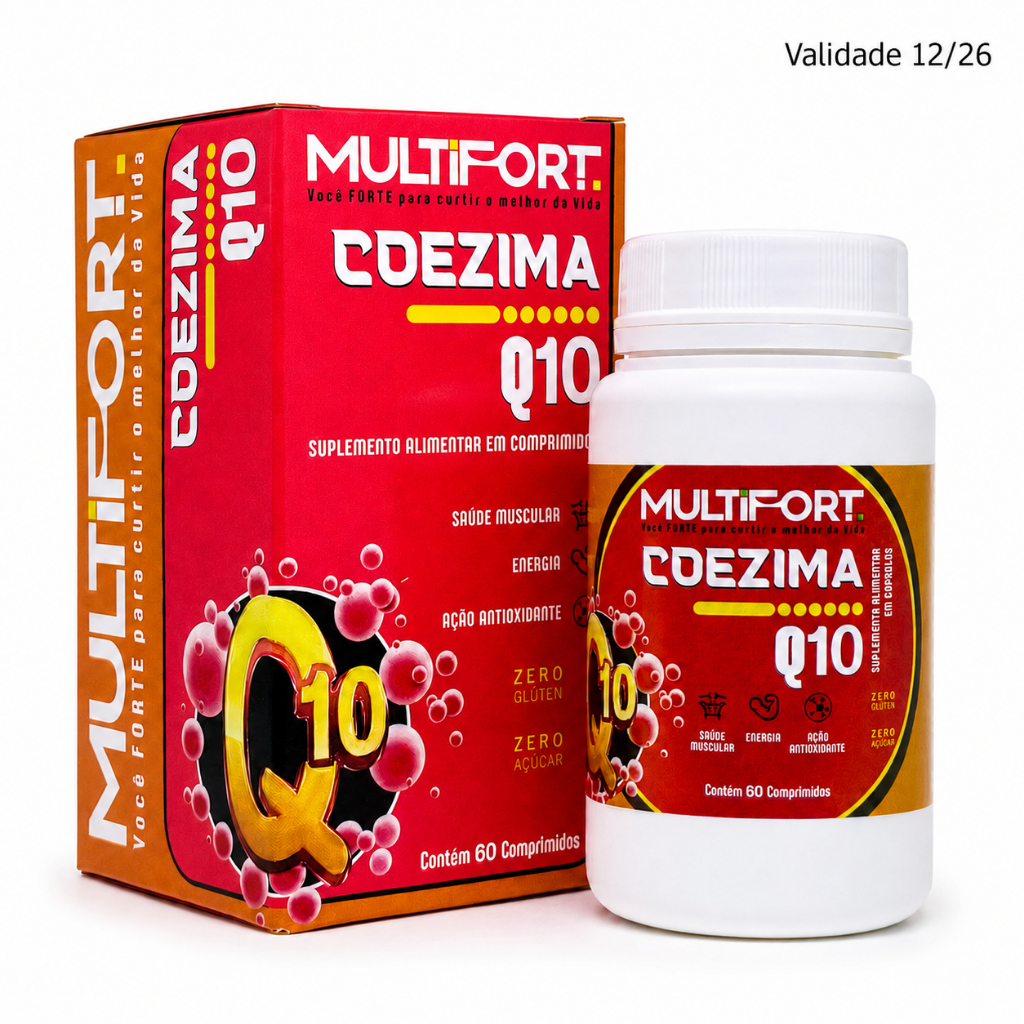 Coenzima Q10 60 cpds - Energia, Saúde Muscular, Ação Antioxidante - Multifort