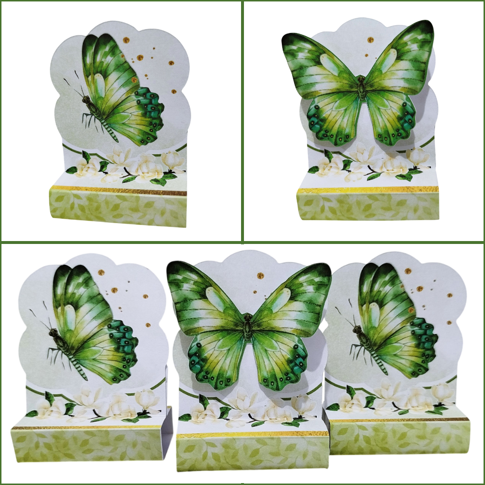 Porta bis duplo -  tema borboleta Verde  jardim encantado VERDE - embalagens  e lembrancinhas temáticas para aniversário