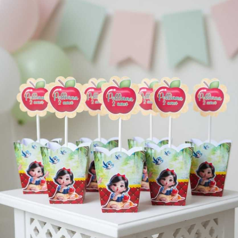 Centro de mesa cachepô personalizado| Branca de neve | decoração festa mesa de convidados | lembrancinha| Pegue e monte
