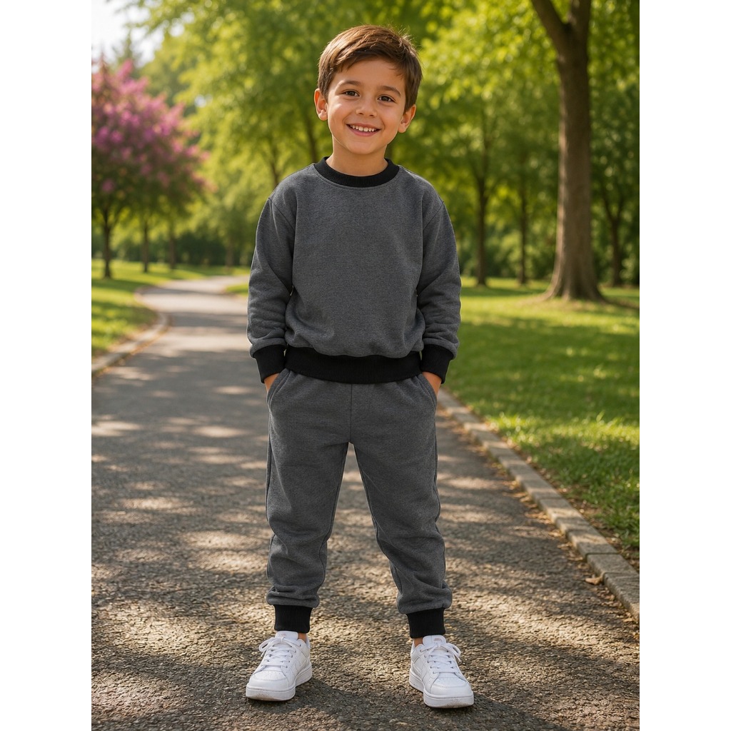 Conjunto Moletom Infantil Flanelado 2 ao 8 Anos Menino e Menina Roupa de Inverno Quentinho