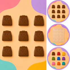 1~10 Forma Simples Bolsinha 1145 em Acetato BWB Para Bombom e Doces de Chocolate e Confeitaria Doceira Saldão (CHOCO)