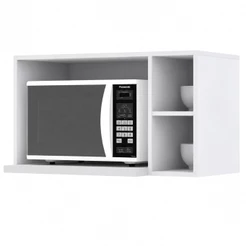 Armário Aéreo para Micro-ondas 02 Nichos 80cm Americana Henn