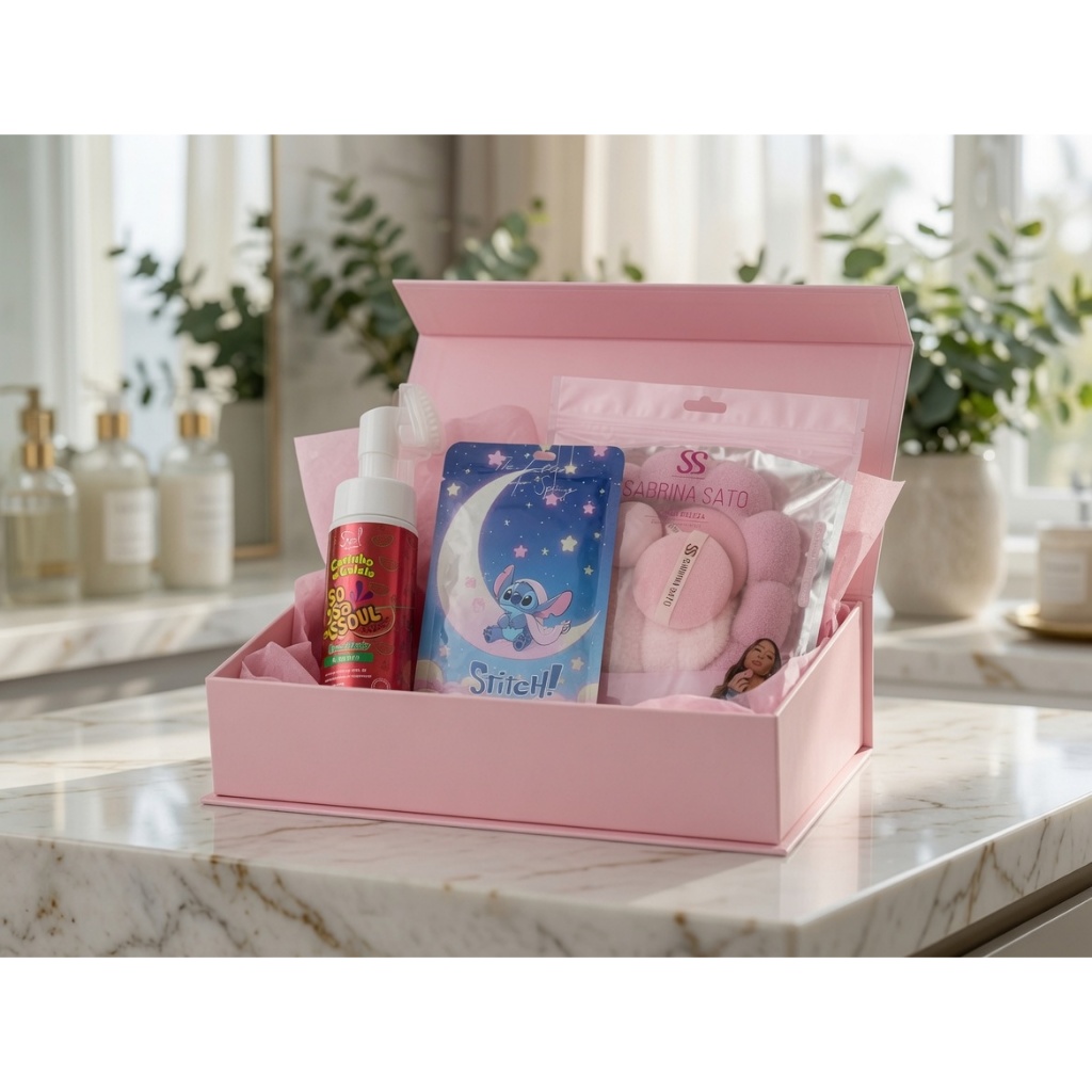 Kit Mousse Demaquilante Facial Sabonete Com Aplicador Melancia Máscara Facial  e Kit Sabrina Sato