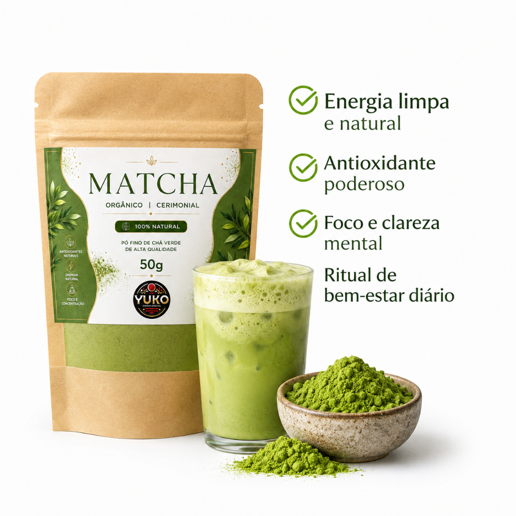 Matcha Latte Japonês Premium Chá Verde em Pó