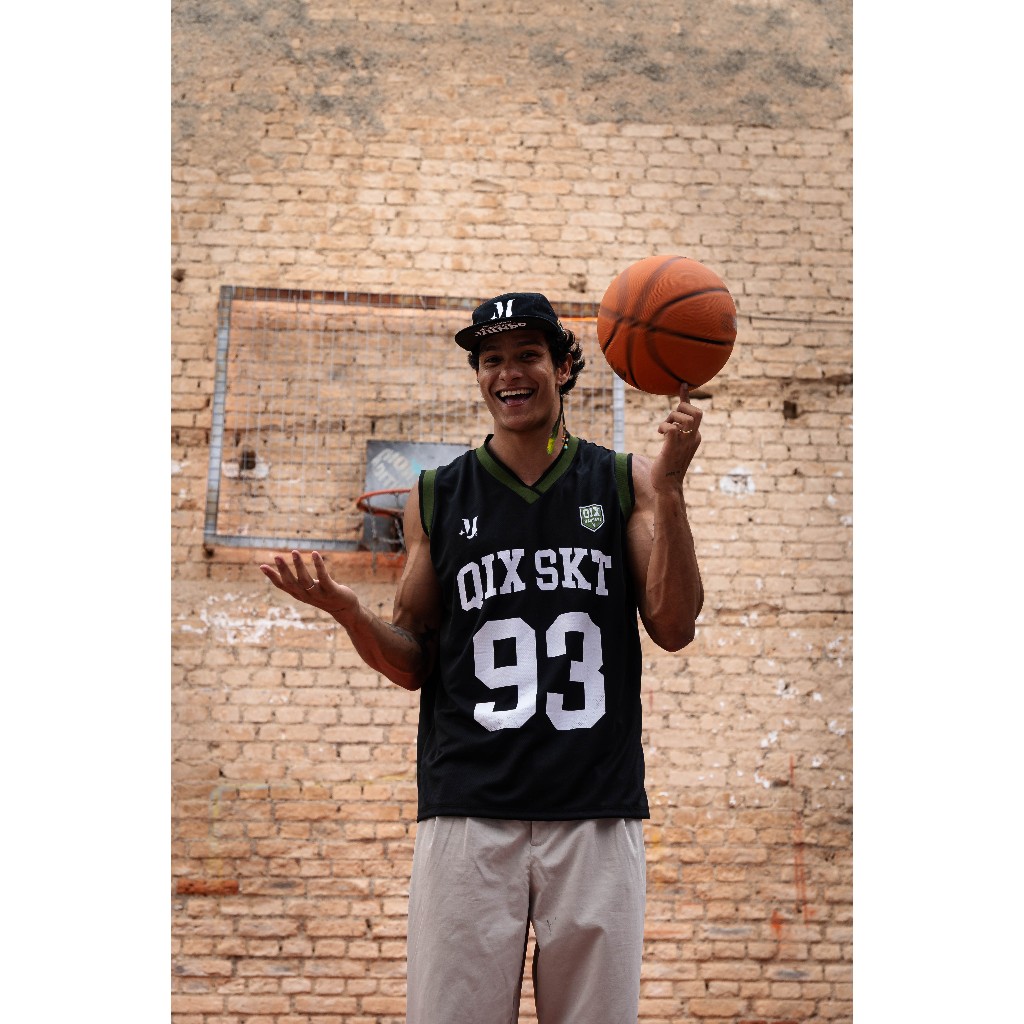 Camiseta QIX Massaki Original Preto Verde Regata
