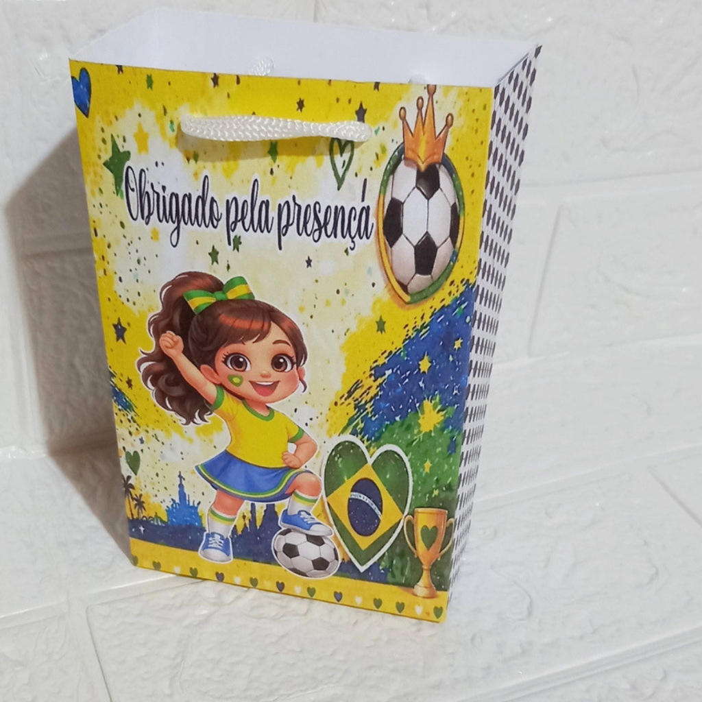 SACOLA PERSONALIZADAS FUTEBOL DE MENINA SACOLINHAS LEMBRANCINHAS  FESTAS INFANTIL