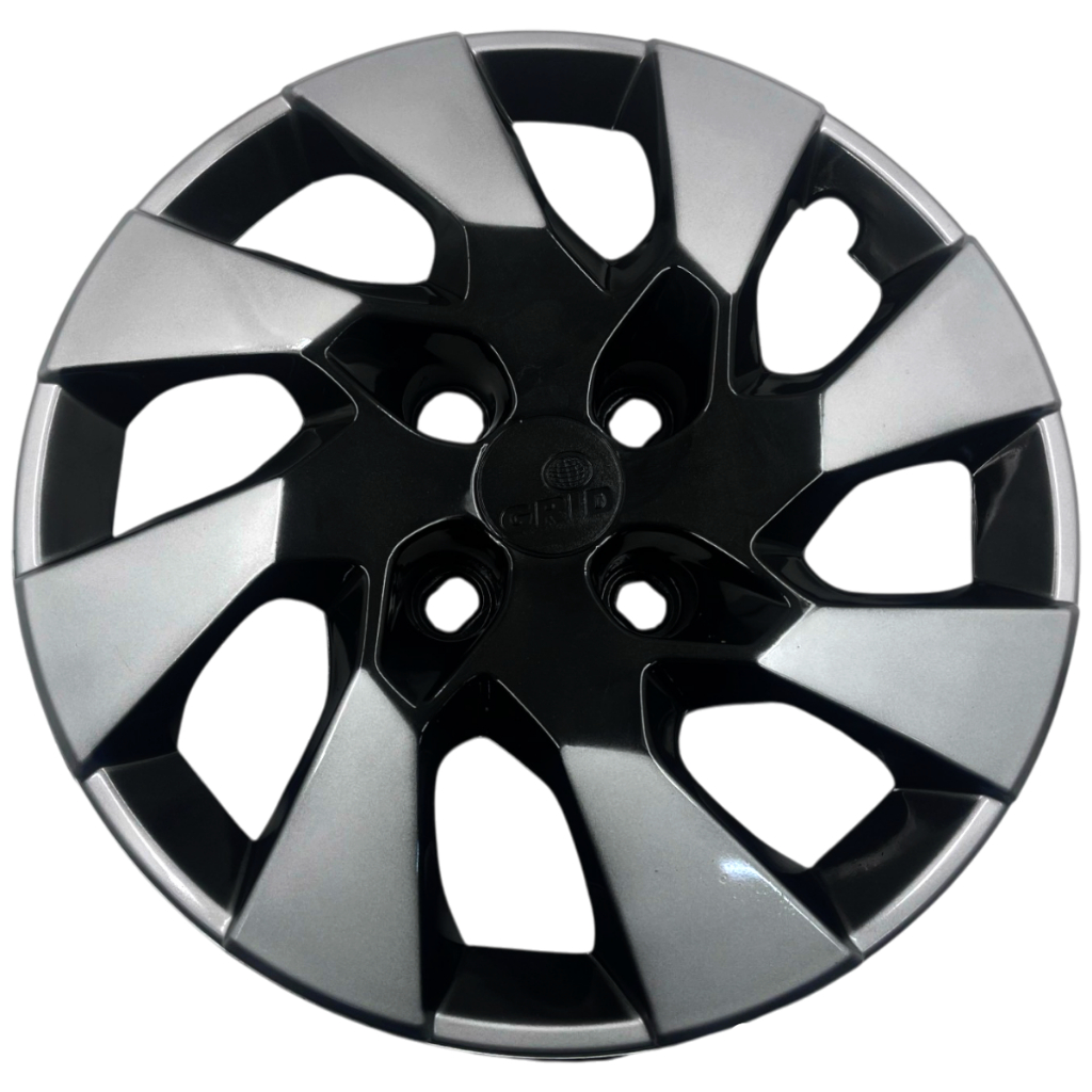 01 Calota Carlota Roda Aro 15 Emblemas Gm Onix Prisma 2014 2015 2016 Preto com Prata