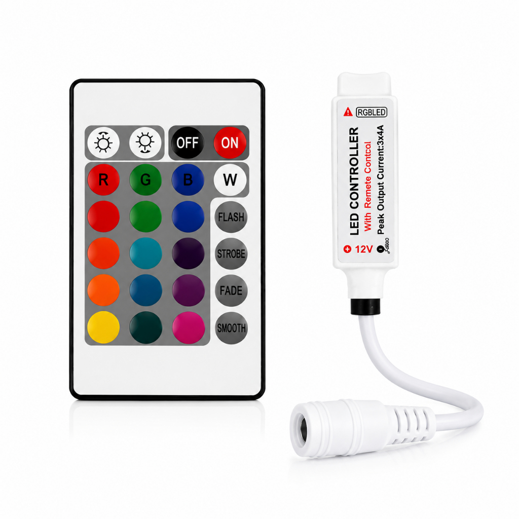 Apenas Controle Remoto 24 Teclas P/ Fita Led Rgb 5050,3528.