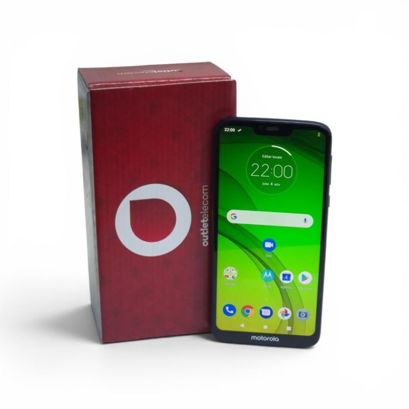 Smartphone Moto G7 Power 3GB RAM 32GB ROM Tela 6,2' Octa-core Câmera 12MP, 8MP Selfie Android 9