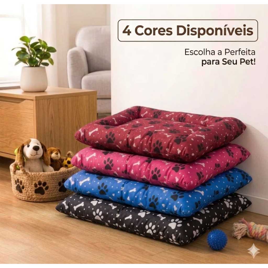 Cama para Cachorro Colchonete Almofada Para Cachorro Cães e Gatos Caminha Pet Média TuimDog