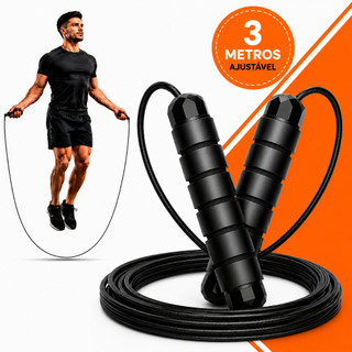 Corda de Pular Profissional Speed Rope Ajustável 3m Rolamento Crossfit Academia Fitness