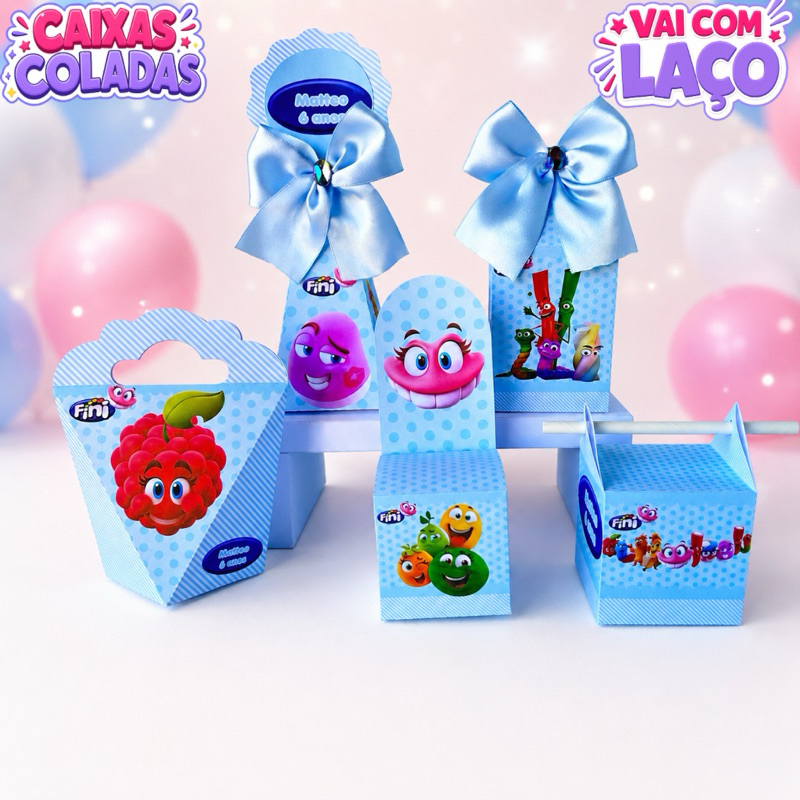 Kit Caixas Bala Fini Menino Personalizados/Lembrancinha de Festa/Aniversário/Lembrancinha Festa Infantil