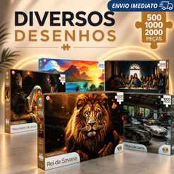 Quebra Cabeça 500 Peças - 1000 Peças - 2000 Peças Premium - Escolha Desenhos
