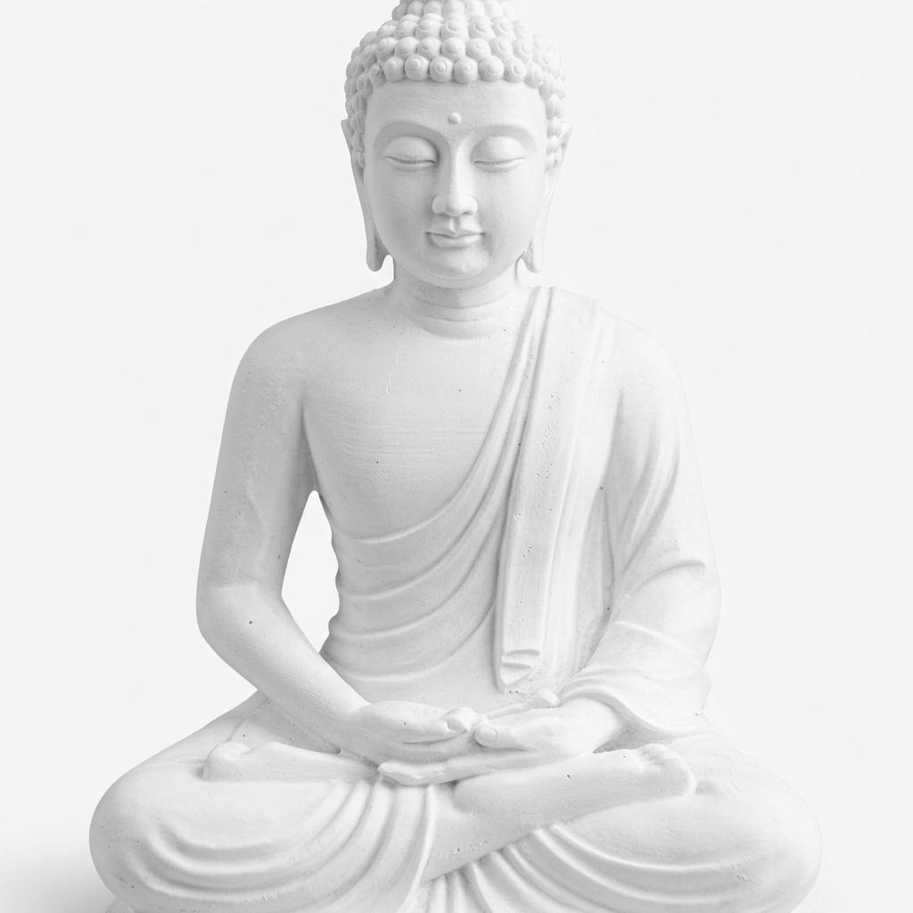 Imagem Estátua Buda Meditando Decoração Zen Hindu Estatueta Prosperidade Minimalista 12CM