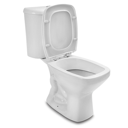 Vaso Sanitario com caixa Acoplado Quadrado Branco Laguna