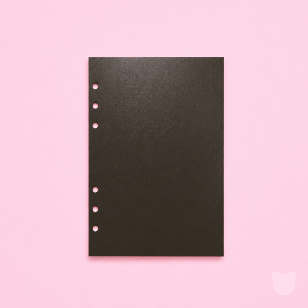 Kit 3/6 Divisórias A5 Plástico Preto Fichario Argolado Caderno de Disco