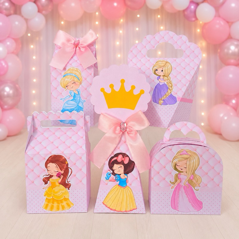 Kit Festa Princesas Baby Caixinhas para festa infantis lembrancinhas de aniversario mimos decoração personalizados