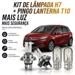 Lampada farol BAIXO + LANTERNA C4 PICASSO 2006 ATÉ 2019