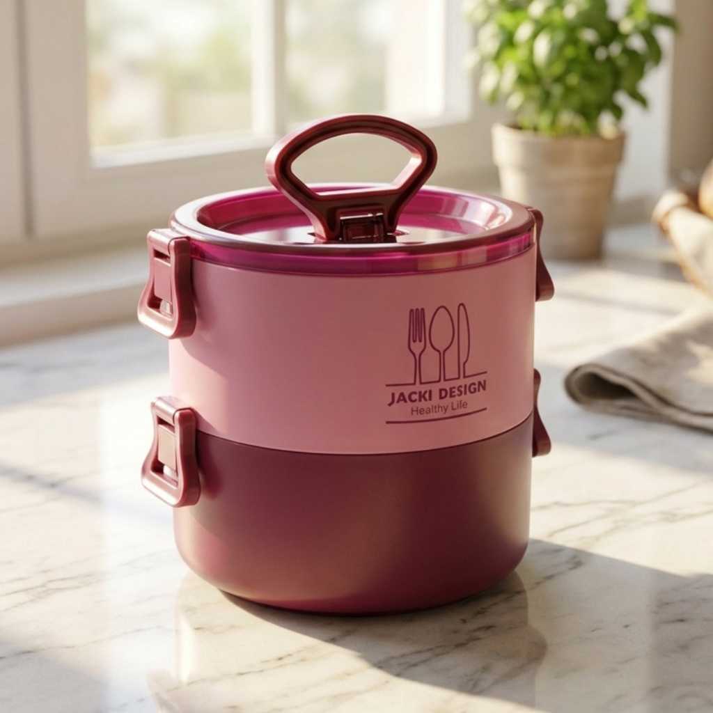 Pote Marmita Lunch Box 2 Andares 1600ml Livre de BPA | Jacki Design