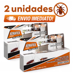 Kit 2 Isca M. Baratas Gel Atratex Haxea Inseticida Seringa 10g Usados em Ralos Armário de Cozinha