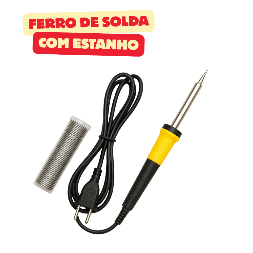 Kit Ferro De Solda Com Estanho 60W Soldador 40W 110v 220v Muito Resistente