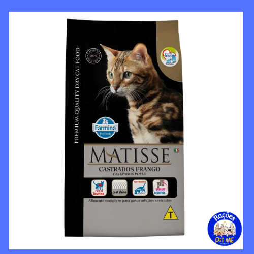 Ração Farmina Matisse Frango para Gatos Castrados 7,5kg