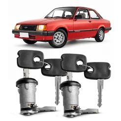 Par Cilindro Porta Dianteira Chevette 1973 a 1993 Com Chave