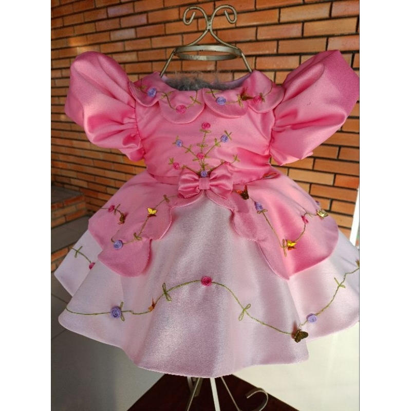 vestido princesa infantil, vestido rosa festa menina, vestido bordado infantil, vestido luxo infantil,.