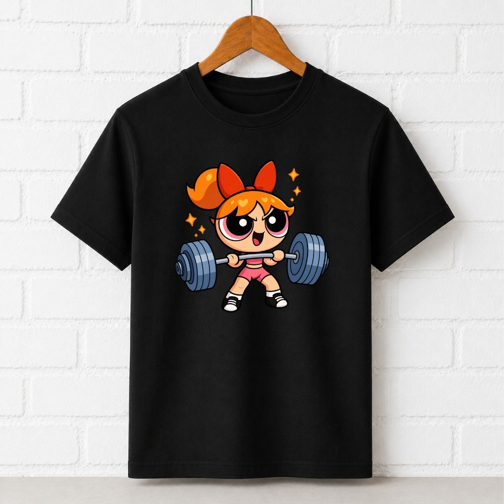 Camiseta Feminina Estampada Meninas Super Poderosas Florzinha Academia Musculação Treino Confortável