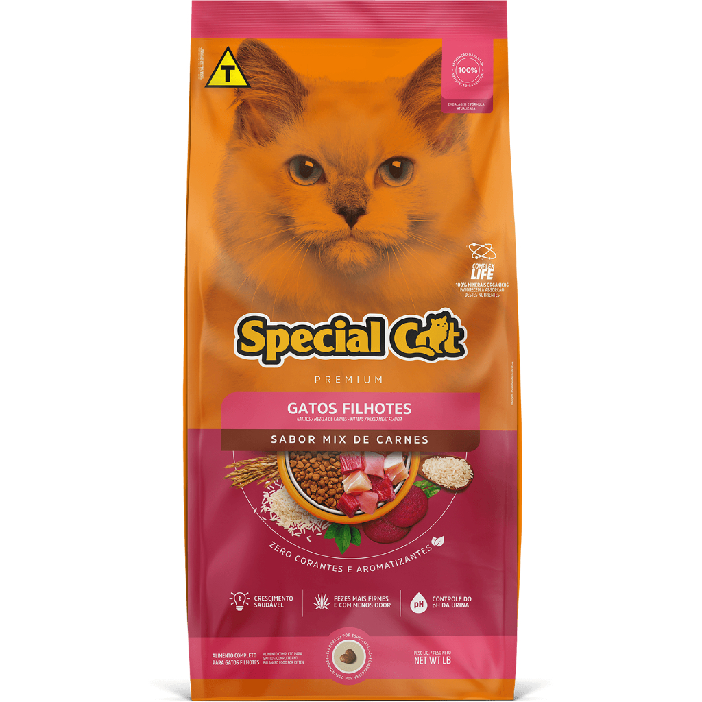 Ração Special Cat Premium Gatos Filhotes Mix de Carnes 10.1Kg