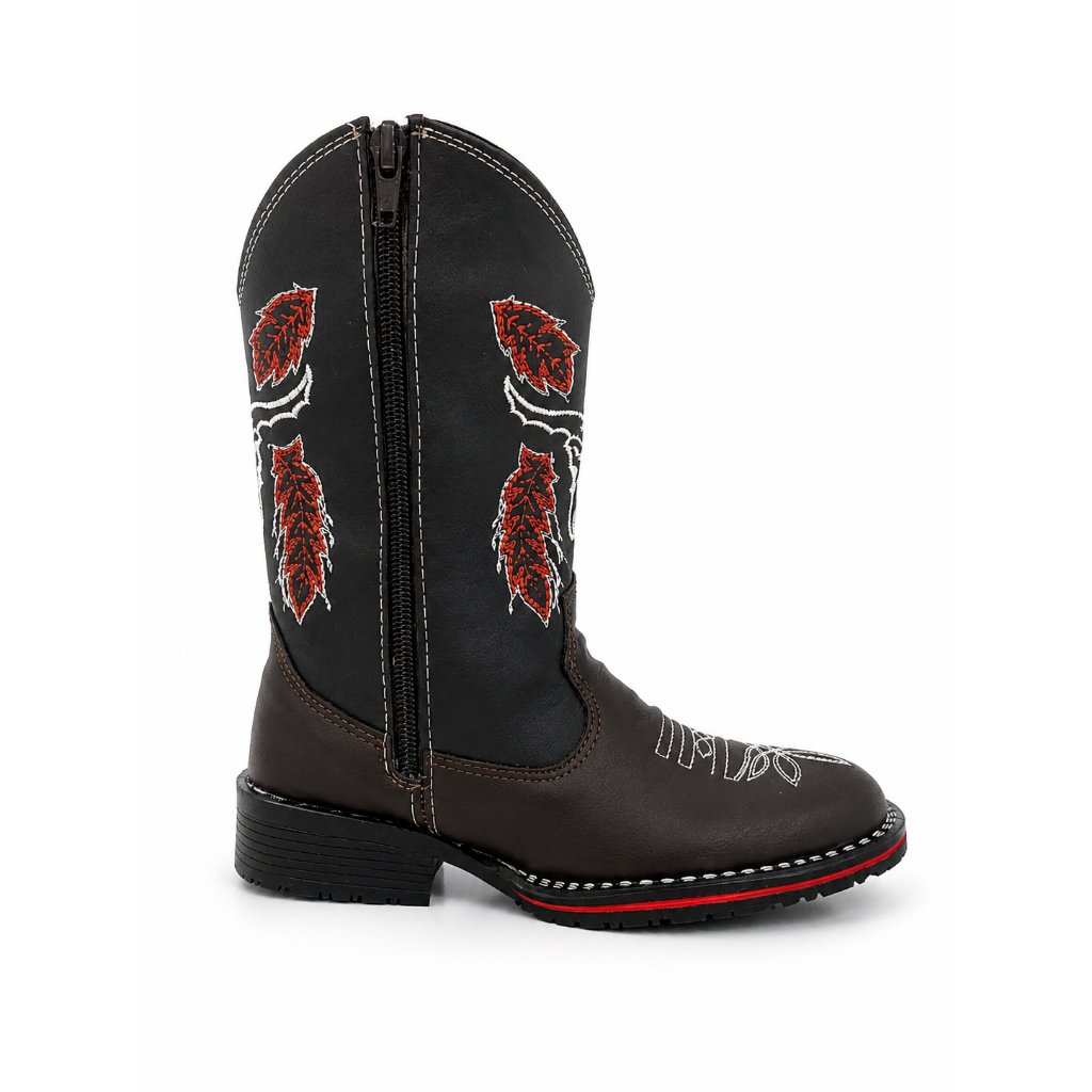 Bota Botinha Texana Infantil Menino Rodeio Campo Agro Country Roça