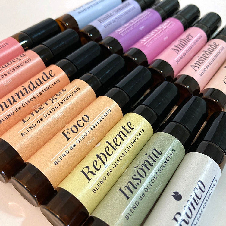 Etiqueta para Blends Roll-on de óleos Essenciais