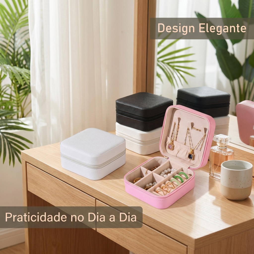 Estojo Mini Para Joias Viagem Uso Diário Anti-Risco — imagem 2 de 2
