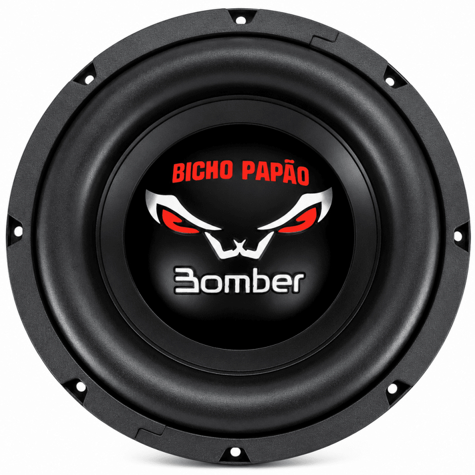 Subwoofer Bicho Papão 8 Polegadas 600W RMS 4 Ohms Bobina Simples Alto Falante Grave Som Automotivo