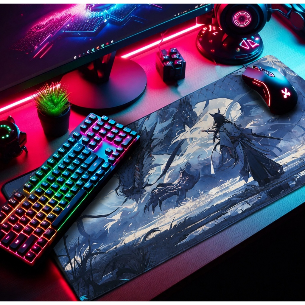 Mouse Pad  Base Antiderrapante  Borda costurada Setup Gamer 30x70CM 30x90 CM
