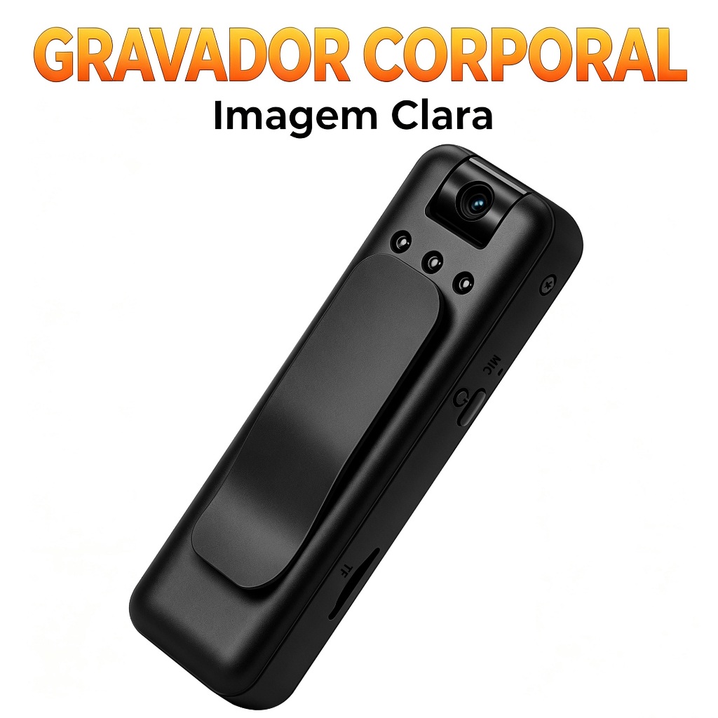 Mini Câmera Corporal HD Portátil WiFi Visão Noturna Gravação de Vídeo Clipe 180° Recarregável