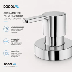 Acabamento P/registros 1 1/4 E 1 1/2 Para Base Gali Docol - Original