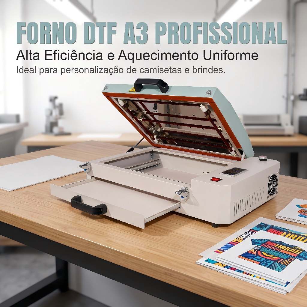 Forno DTF A3 Mecolour Curado De Pó Poliamida Hot Melt Transfer Camisetas 110V/220V