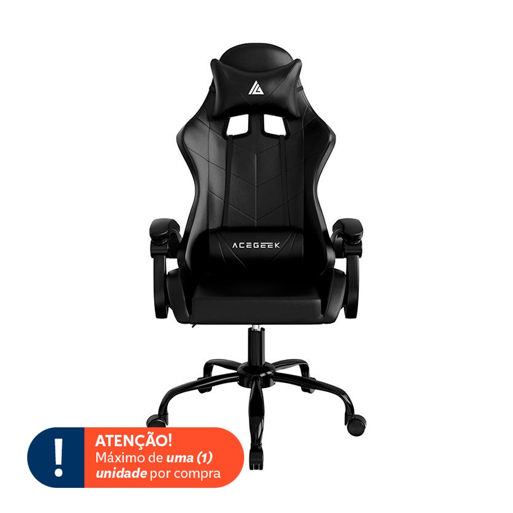 Cadeira Gamer Acegeek Knight-V1, Preto, AG-KNIGHT-V1-BK