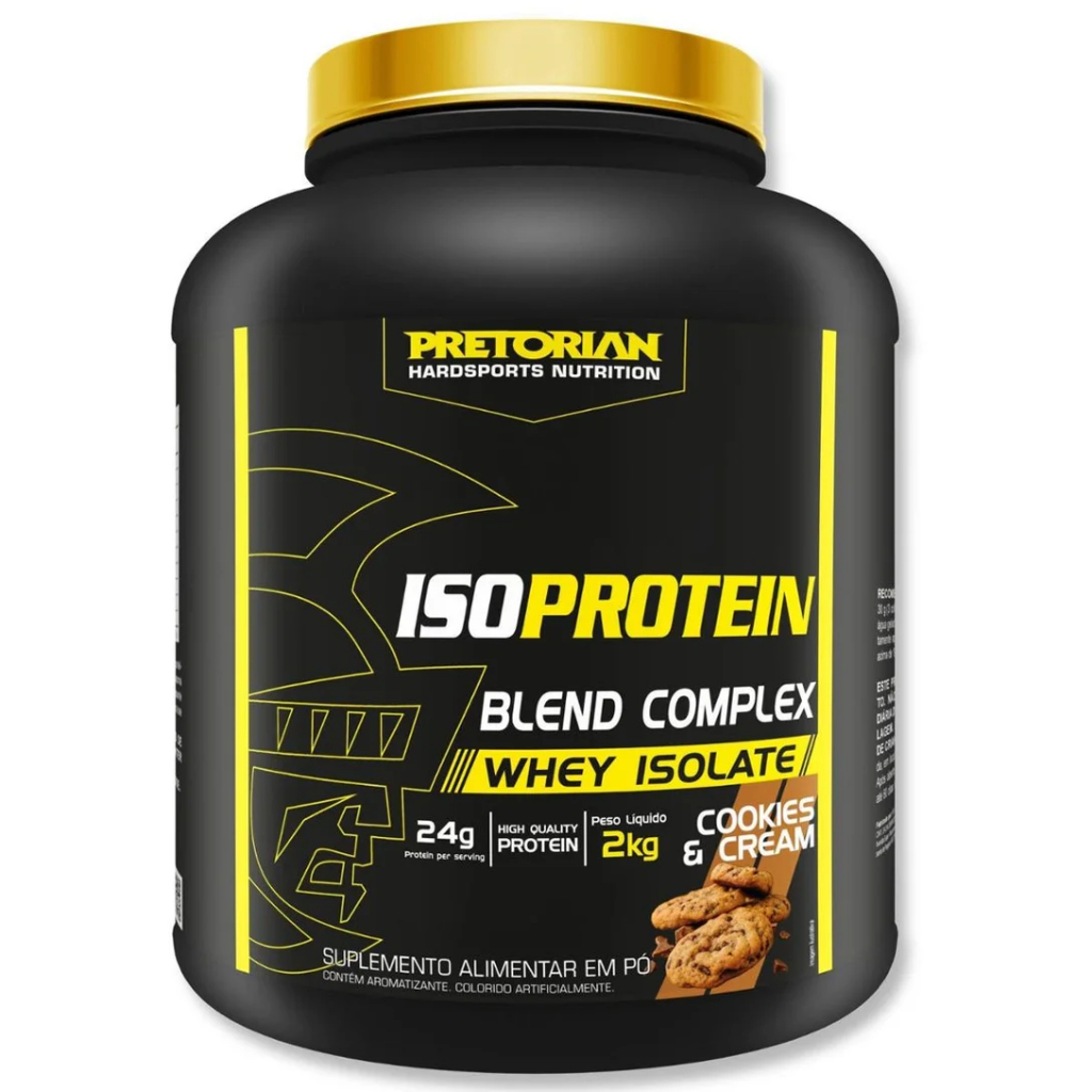 Whey Protein Isolado Iso Blend Complex Zero Açucar Recuperação Muscular Isolate Protein 2Kg - Pretorian — imagem 2 de 2