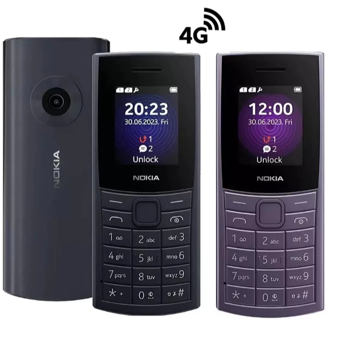 Celular Nokia 110 4G Dual Chip Botão Grande Para Idosos Bateria Duradoura Funciona 100 % Vivo, Claro, TIM e Oi