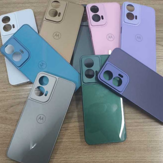 CAPA CASE CAPINHA PREMIUM MOTOROLA G35 5G INTERIOR AVELUDADO AG-GLASS PHONE CASE LUXO MODA ELEGANTE