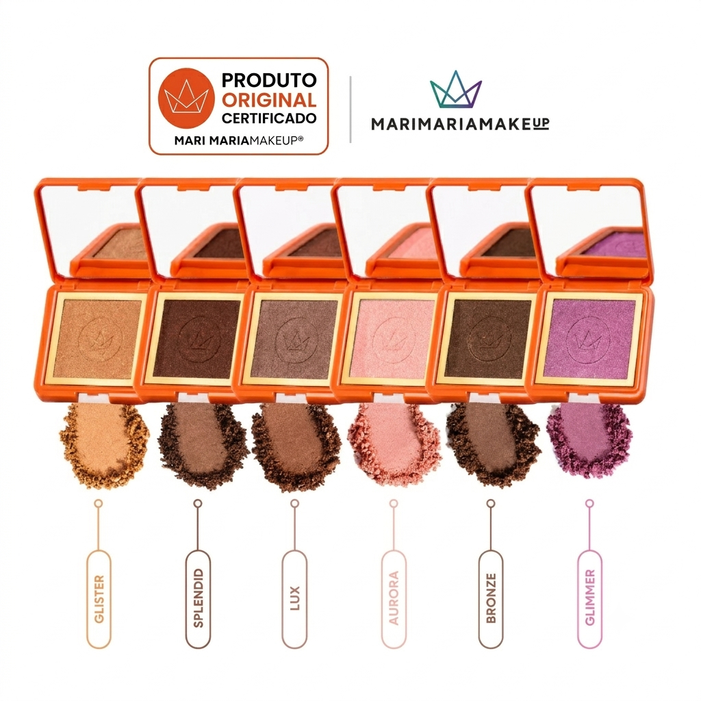 Iluminador Mari Maria Divine Glow Compacto | Alta Pigmentação, Longa Duração e Acabamento Radiante