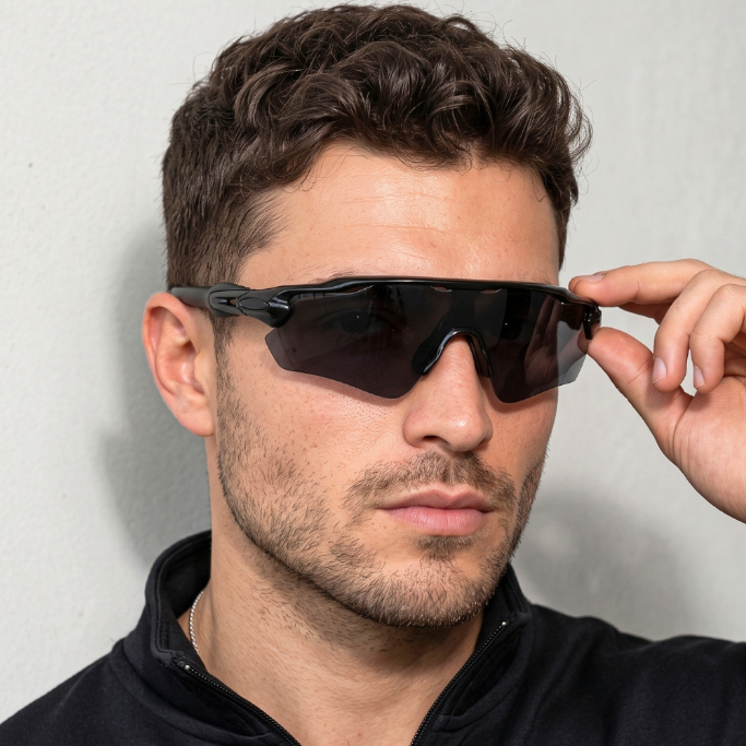Óculos de Sol Race Preto Fosco Baixa Esportivo Pace Premium Polarizado Corrida B