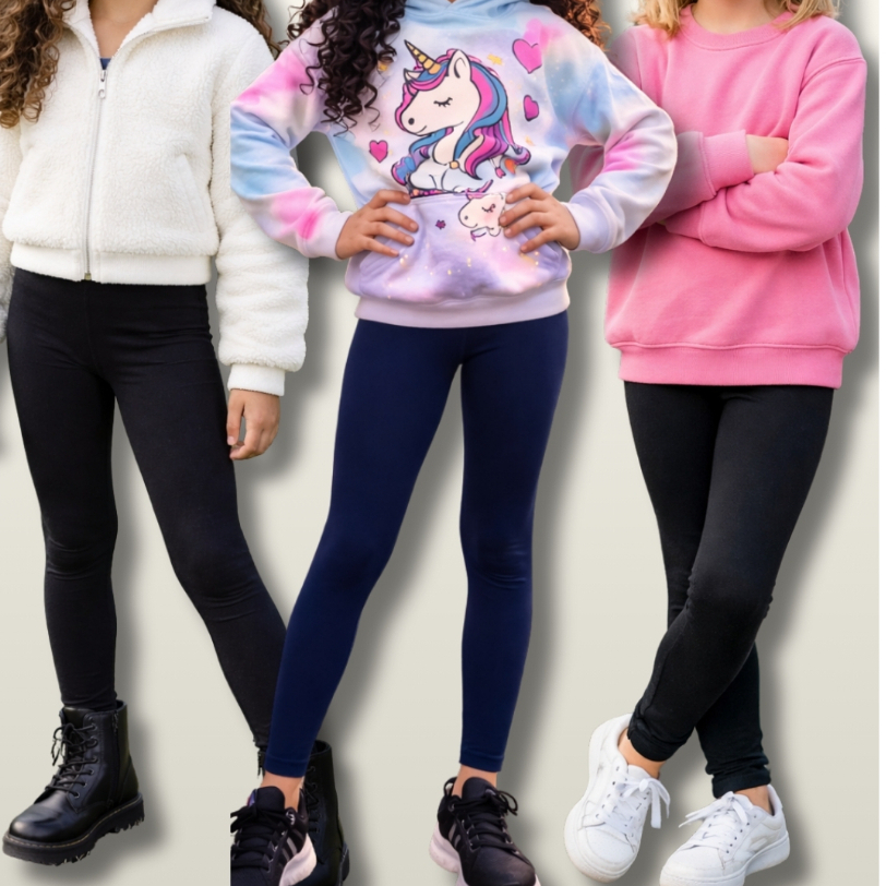 1 Calça Legging Juvenil Peluciada Suplex Flanelada Menina Infantil Uniforme Escolar Quentinha