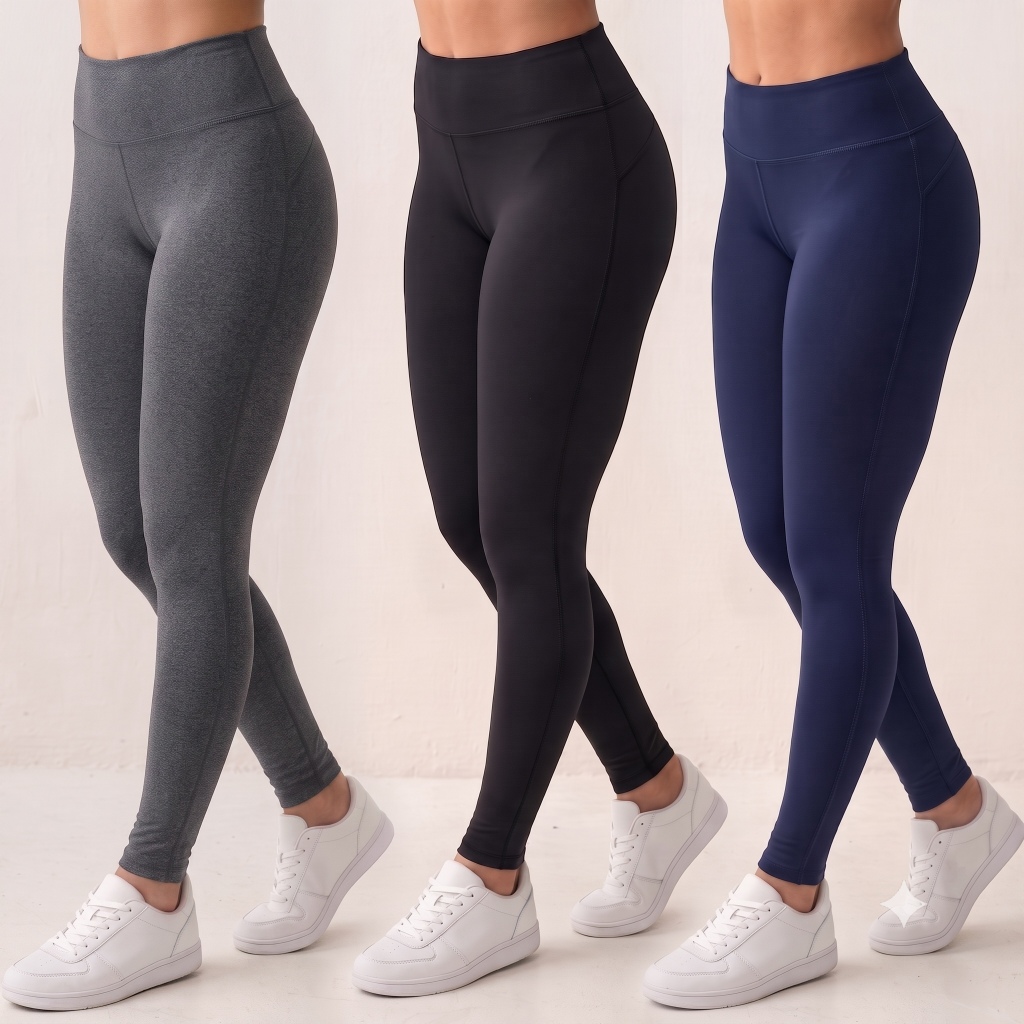 Calça Legging Cintura Alta Academia Treino Feminina Suplex