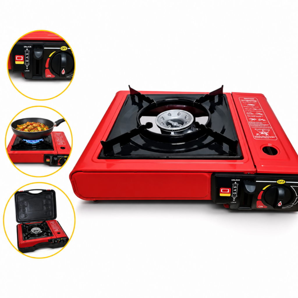 Fogareiro Portátil A Gás Camping Trilha Aventura Fogão 1 Boca Acendimento Automático Compacto Viagem