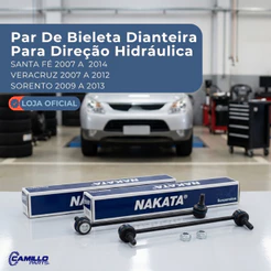 Par Bieleta Dianteira Hidráulica Hyundai Santa Fé Veracruz Kia Sorento Nakata