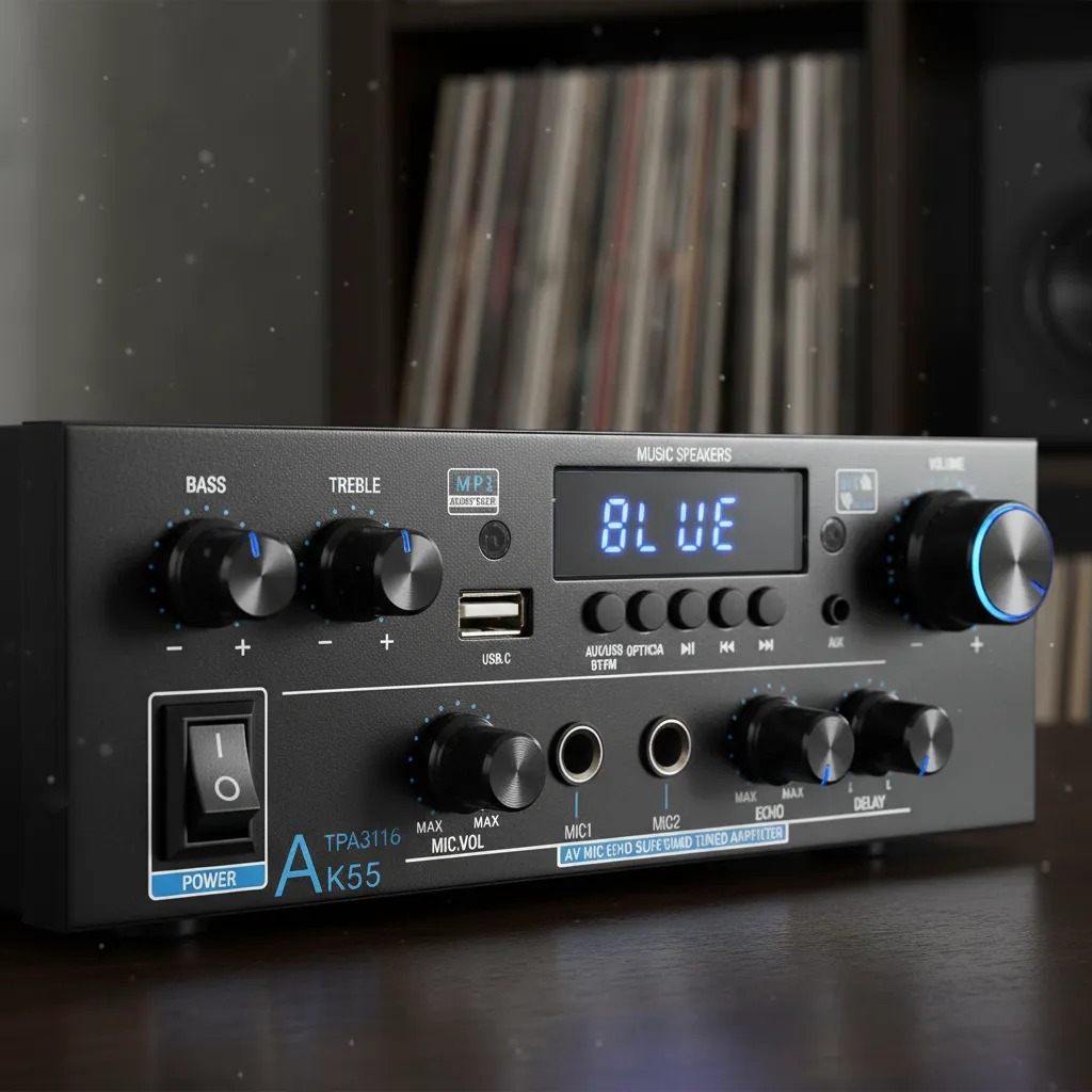 Amplificador de Potência AK55 Bluetooth Estéreo